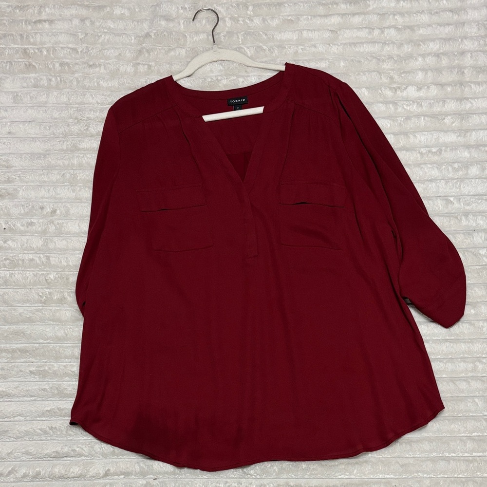 Torrid Deep Red Blouse